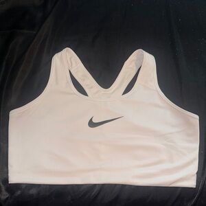 Nike White Racerback Sports Bra with Supportive Design